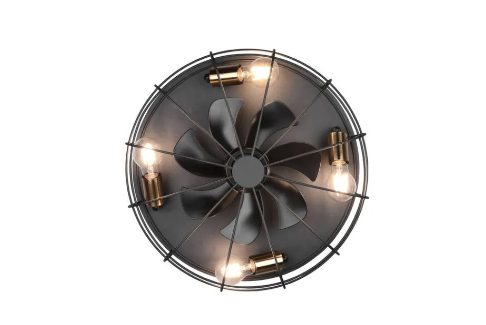Trio Lighting Sisustusvalaisimet|tuuletinkattovalaisin Trondheim 4xE27 mattamus