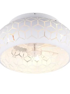 Trio Lighting Sisustusvalaisimet|tuuletinkattovalaisin Bidar 3xE27 mattavalkoin