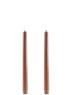 Uyuni Koriste- Ja Kausivalot|LED kynttilä 2,3x25 cm caramel smooth 2 kpl