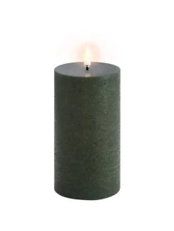 LED-kynttilä 7,8x15,2 cm Olive green Rustic>Uyuni Outlet