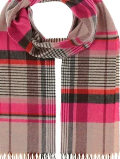 V.Fraas Huivit|ruutukaulaliina Cashmink 701043 411 Rosa / Pinkki