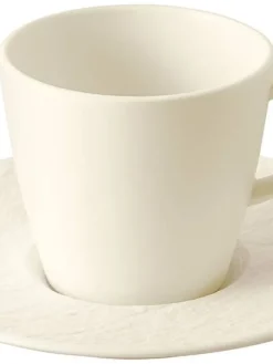 Villeroy&Boch Astiat|Manufacture Rock Kahvikupin alunen 15,5x2 cm valkoinen
