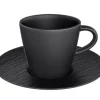 Villeroy&Boch Astiat|Manufacture Rock espressokuppi ja alunen musta