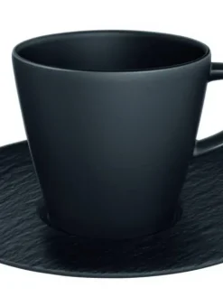 Manufacture Rock kahvikuppi ja alunen musta>Villeroy&Boch Online