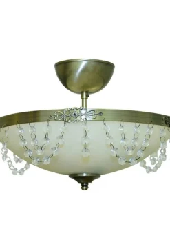plafondi Aurora 35 cm antiikkimessinki/valkoinen>Virvatuli Discount