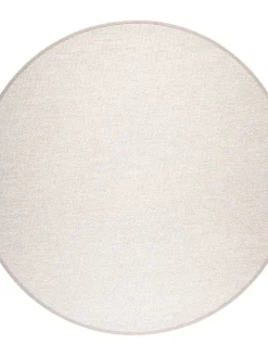Aho 72 beige, kapea pellavakantti Ø 240 cm>VM-Carpet Discount