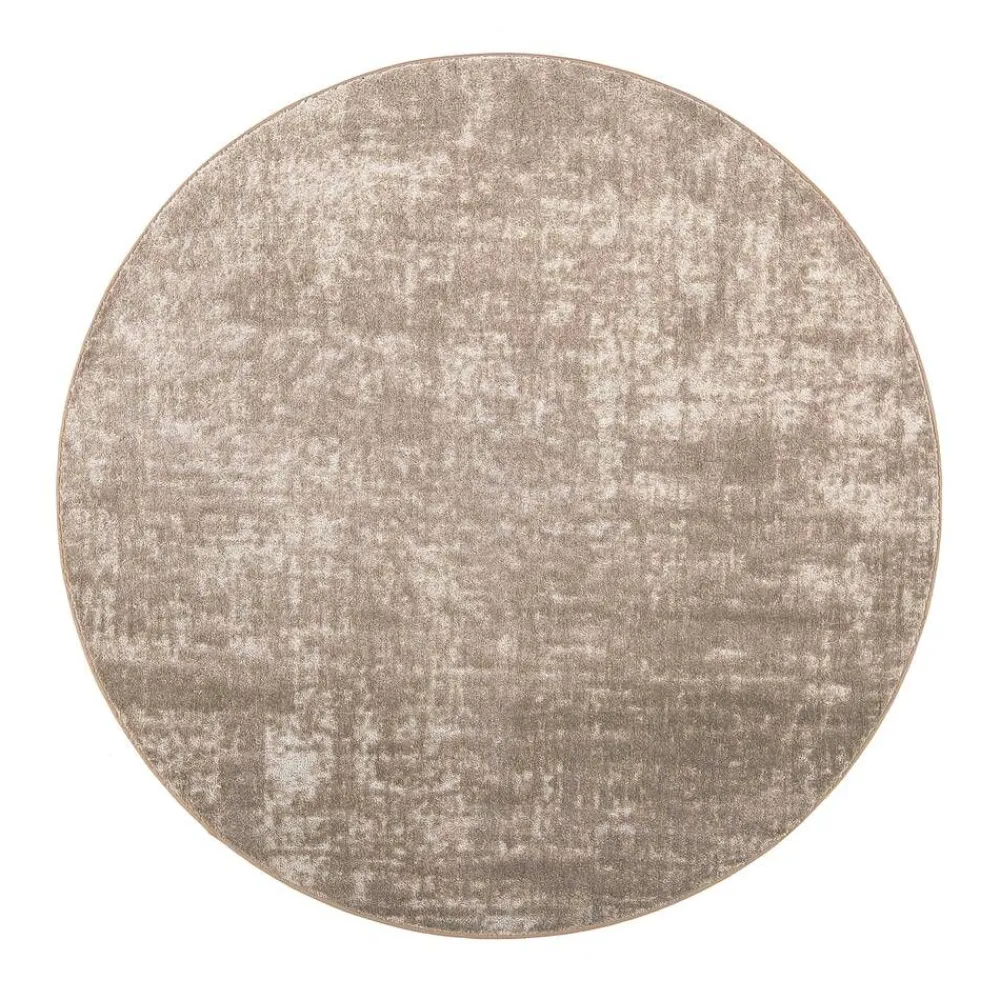 VM-Carpet Pyöreät Matot|Basaltti 410 beige ø 133 cm, kantti 5979