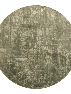 VM-Carpet Pyöreät Matot|Basaltti 490 vihreä ø 240 cm, kantti 5774