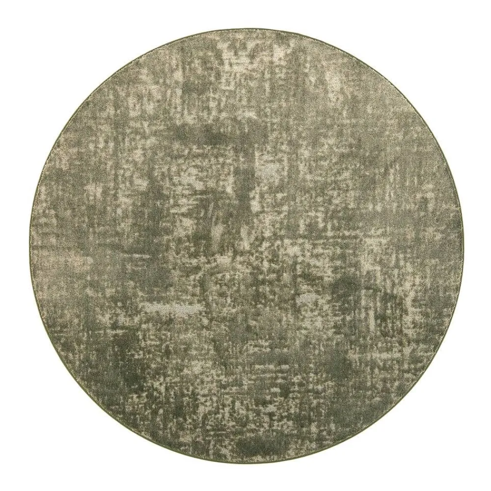 VM-Carpet Pyöreät Matot|Basaltti 490 vihreä ø 240 cm, kantti 5774
