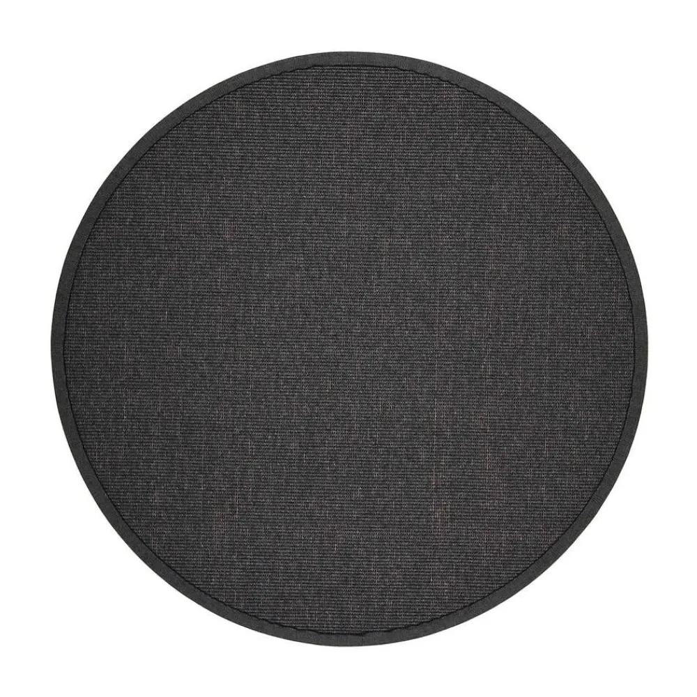 VM-Carpet Pyöreät Matot|Esmeralda 79 musta, Ø 200 cm, kantti 020 B
