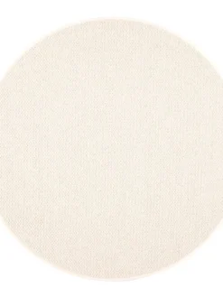 VM-Carpet Pyöreät Matot|Hehku, 69 valkoinen Ø 133 cm, kantti 1 B