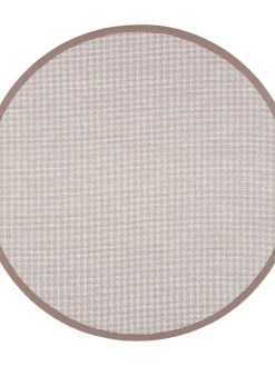 VM-Carpet Pyöreät Matot|Kelo beige/valkoinen 72/81  Ø 133 cm, kantti 32