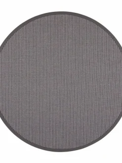 VM-Carpet Pyöreät Matot|Lyyra 78 tummanharmaa, Ø 240 cm, kantti 38