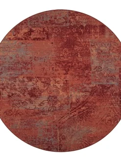 VM-Carpet Pyöreät Matot|matto Rustiikki ø 200 cm 14 puna-oranssi