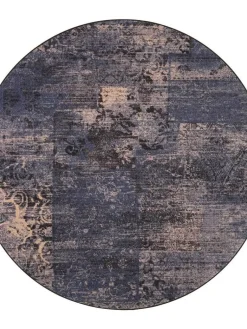 VM-Carpet Pyöreät Matot|matto Rustiikki ø 133 cm 79 sinivintage