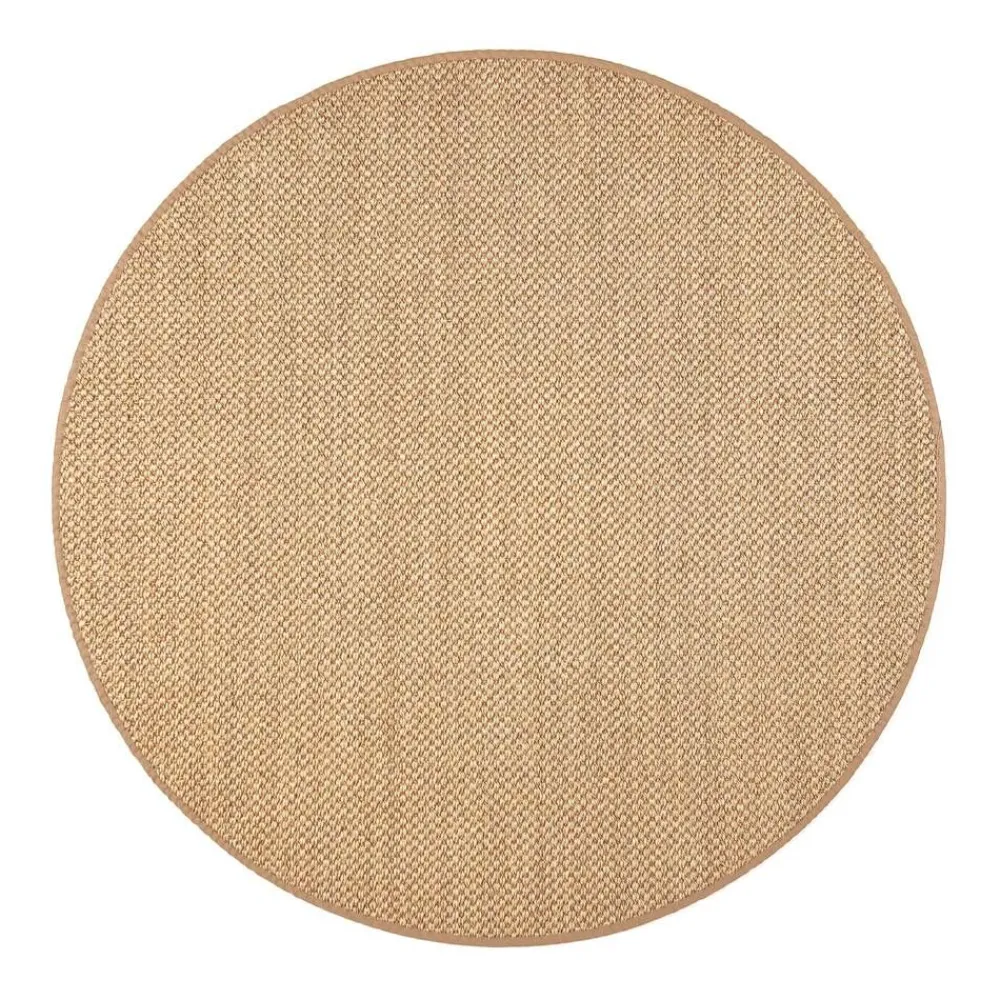 VM-Carpet Pyöreät Matot|Panama, 6021 olki, Ø 160 cm, kantti 32 B