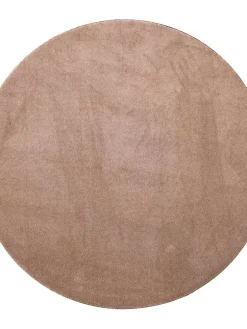 VM-Carpet Pyöreät Matot|Puuteri 143 ruskea, 200*300 cm, kantti 5951