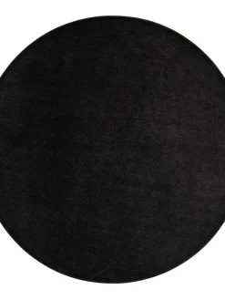 VM-Carpet Pyöreät Matot|Satine 800 musta, Ø 240 cm, kantti 5460