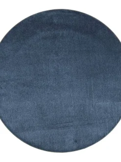 VM-Carpet Pyöreät Matot|Satine 791 sininen, Ø 160 cm, kantti 5447