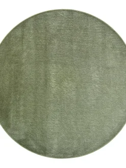 VM-Carpet Pyöreät Matot|Satine 572 vihreä, Ø 160 cm, kantti 5784