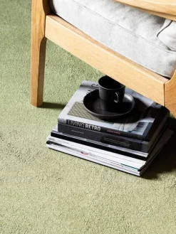 VM-Carpet Pyöreät Matot|Satine 572 vihreä, Ø 240 cm, kantti 5784