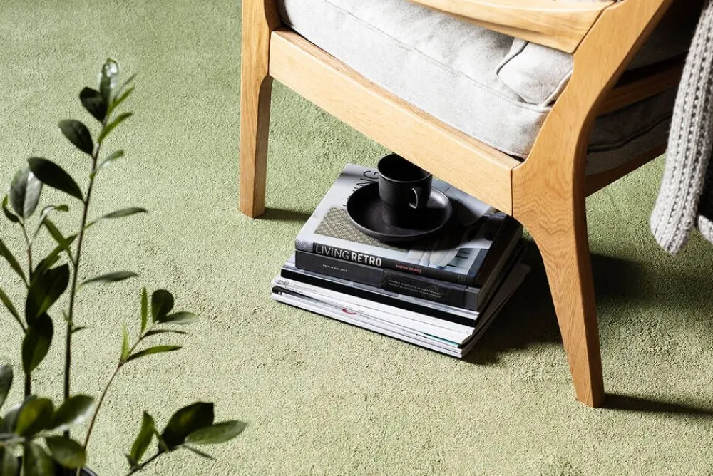Satine 572 vihreä, Ø 133 cm, kantti 5784>VM-Carpet Sale