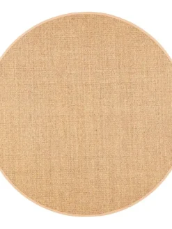 VM-Carpet Pyöreät Matot|Sisal, 50 natur, Ø 133 cm, kantti 32 B