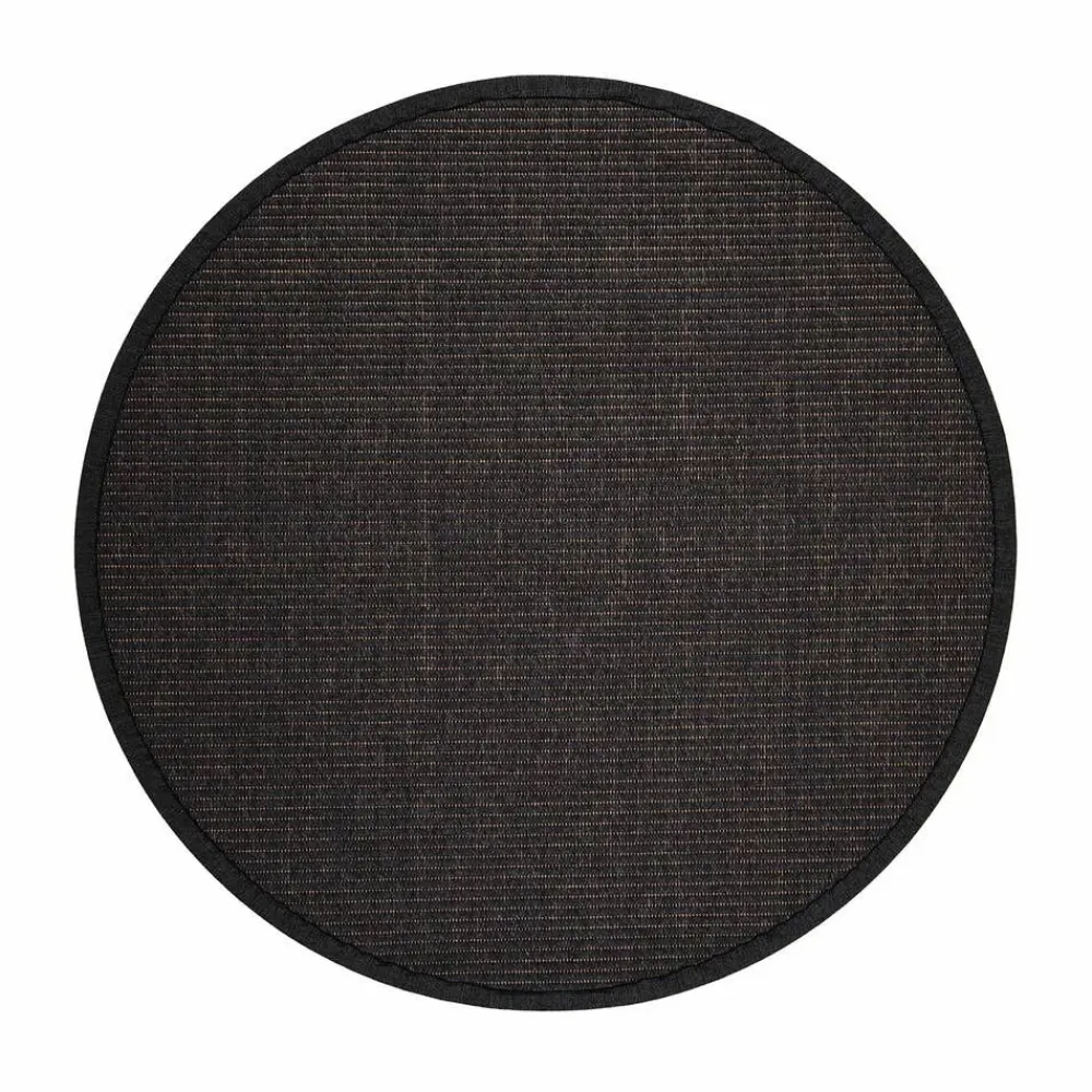 VM-Carpet Pyöreät Matot|Tunturi 79 musta, Ø 160 cm, kantti 020 B