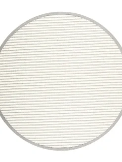 VM-Carpet Pyöreät Matot|Tunturi 71 valkoinen, Ø 160 cm, kantti 009 B
