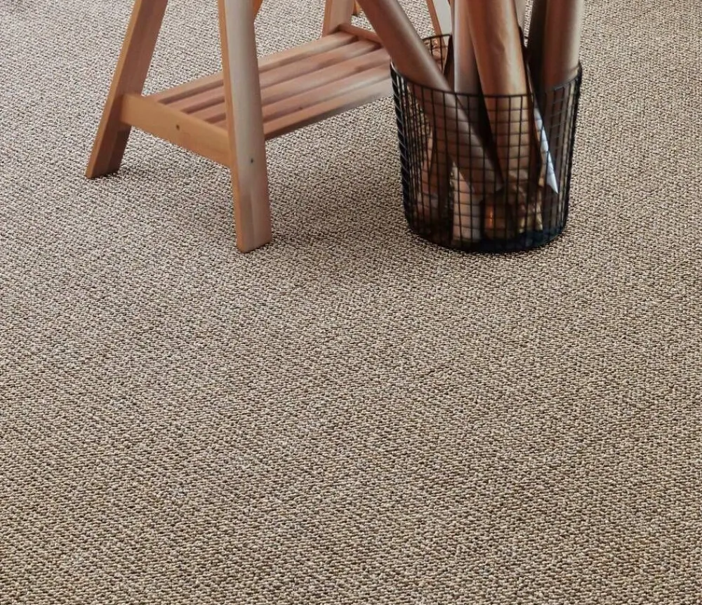 VM-Carpet Pyöreät Matot|Tweed, 32 vaalea beige, Ø 160 cm, kantti 6283