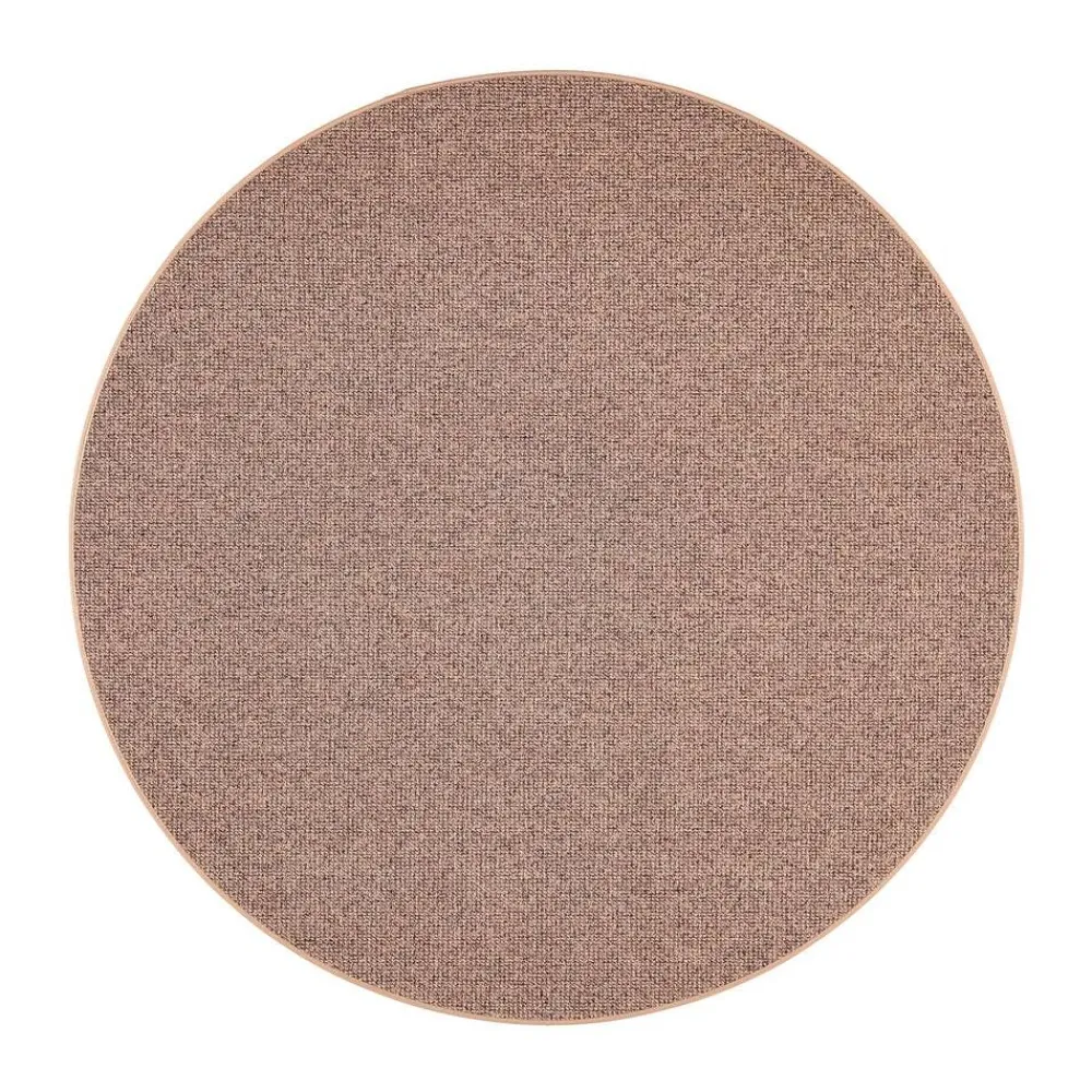 VM-Carpet Pyöreät Matot|Tweed, 42 vaaleanruskea, Ø 133 cm, kantti 5978