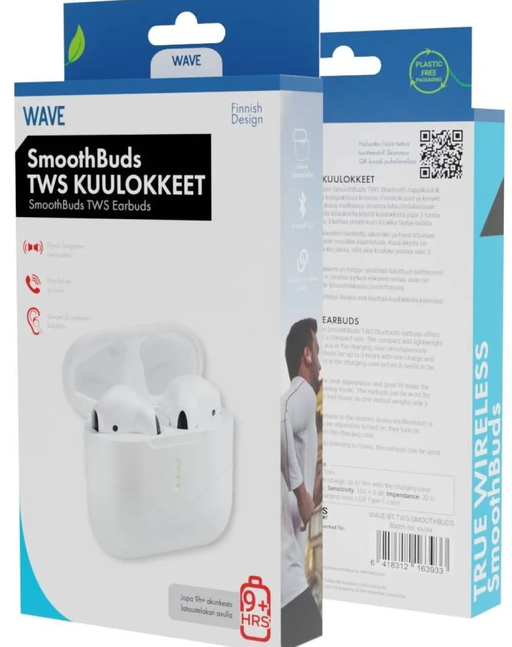 Wave Äänentoisto|Kuulokkeet Ja Puhelintarvikkeet|nappikuulokkeet SmoothBuds TWS Bluetooth valkoinen