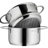 WMF Keittoastiat|Mini kattila 1,5 L höyrytyskorilla ja kannella