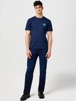 Wrangler T-Paidat|t-paita 112371471 Small Graphic Tee Regular fit Navy