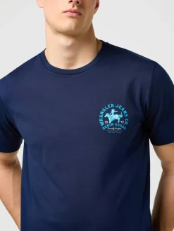 Wrangler T-Paidat|t-paita 112371471 Small Graphic Tee Regular fit Navy