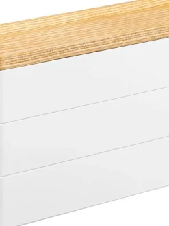 Yamazaki Kylpyhuoneen Säilytys|Meikkipussit Ja Toilettilaukut|korurasia Rin kolme osaa valkoinen