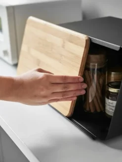 Yamazaki Ruoansäilytys Ja Järjestys|leipälaatikko + irtokansi Tower musta
