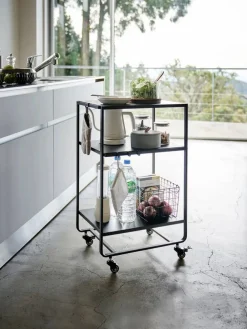 Yamazaki Huonekalut|Tower tarjoiluvaunu musta